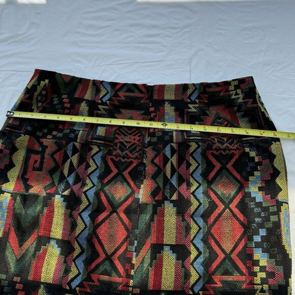Catherine Malandrino Skirt Emmett Woven Aztec Southwest Sz 14 - Picture 7 of 12